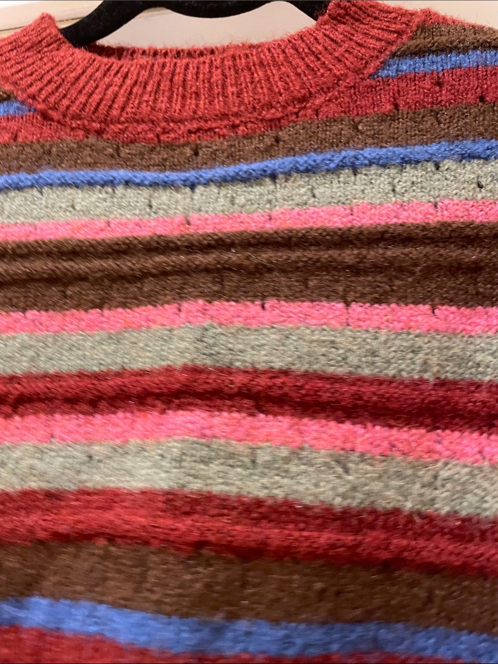 CIDER Multicolor Striped Cropped Sweater Vest Wool Blend Y2K Indie M - Picture 2 of 8